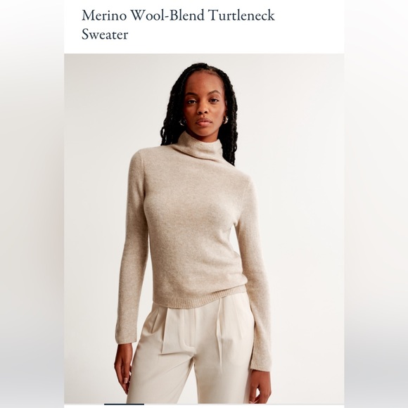 Abercrombie Merino Wool Turtleneck NWT - Picture 1 of 7